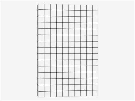 Small Grid Pattern White Canvas Art By Zoltan Ratko Icanvas