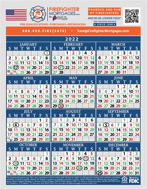 Fire Service Shift Calendar 2025
