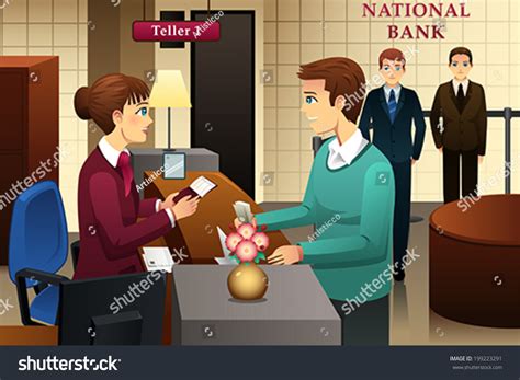 Bank Teller Cartoon Immagini Foto Stock E Grafica Vettoriale Shutterstock