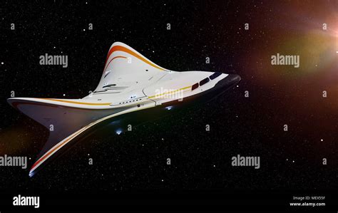 Spaceship In Outer Space Star Ship Mission Stock Photo Alamy