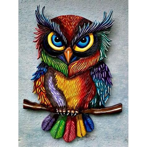5d Diamond Painting Colorful Owl Kit Bonanza Marketplace Owl