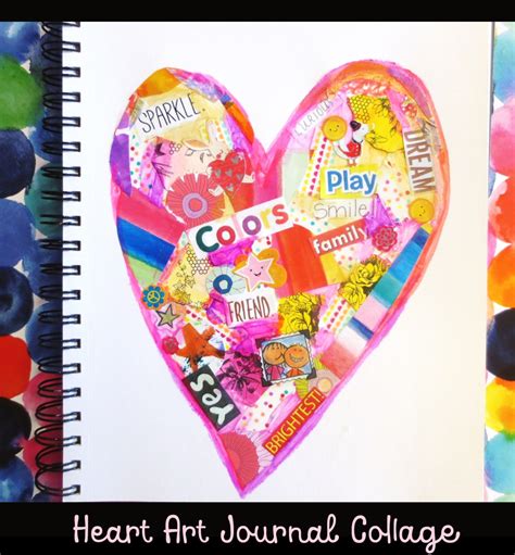 Mixed Media Heart Collage Art Is Basic An Elementary Art Blog