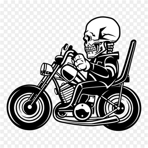 Skeleton Riding Motorcycle Svg