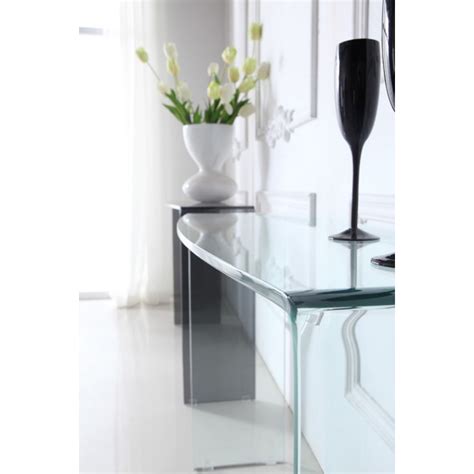 If you have a material of choice, look through a wide range of tables in different materials like marble, glass, wood, and metal. Glass Console Table Curved - Modern, Stylish, Retro & Contemporary Glass Tables by Glass Tables ...
