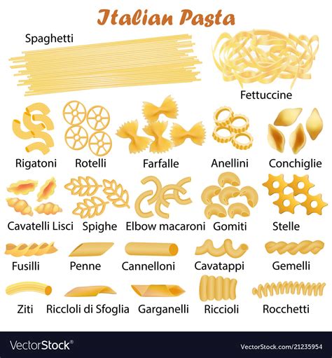 Common Pasta Shapes And Names Aria Art