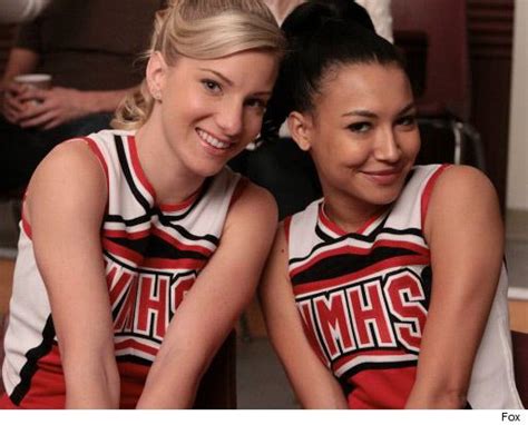 Glee Brittany And Santana Samesexseries Samesexseries Glee Cheerios Glee Santana And