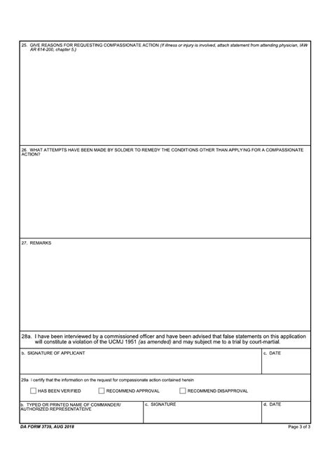 Da Form 3739 Fillable Printable Forms Free Online