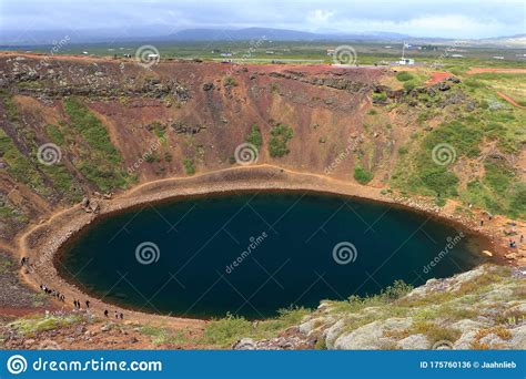 Volcanic KeriÃ° Crater Kerid Crater With Caldera Lake Golden Circle