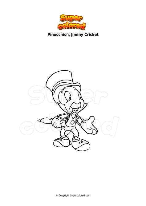 Coloring Page Pinocchios Jiminy Cricket