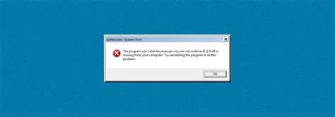 Fix A Missing Api Ms Win Crt Runtime L1 1 0dll Dll In Windows