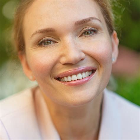 Close Up Portrait Of A Smiling Woman On The Street Happy Womans Face
