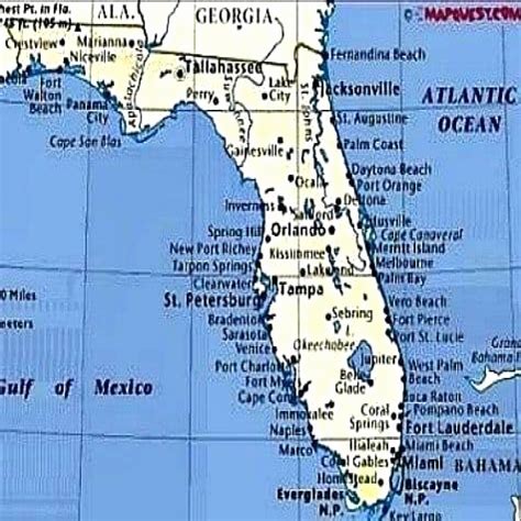 Map Of Florida Gulf Coast Beach Towns Map