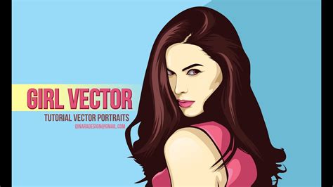 tutorial vector portraits 4 path using adobe illustrator girls vector youtube