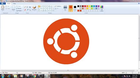 How To Create Ubuntu Logo In Ms Paint From Scratch Youtube