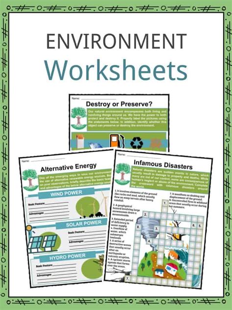 Our worksheets are all free and organized by the common core state standards for math. Environment Facts, Worksheets, Man-Made Damages & Saving The Earth