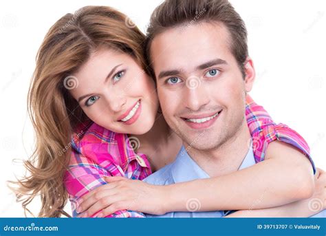 Portrait Of Beautiful Smiling Couple Stock Image Image Of Laughing Happiness 39713707