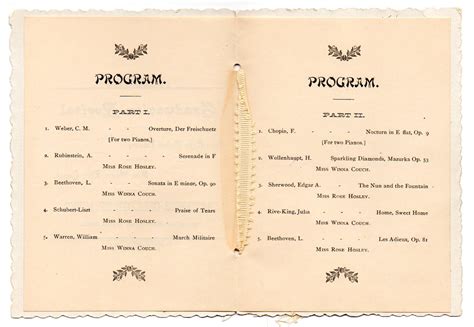 Graduation Program Template Vintage Graduation Program