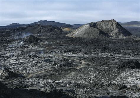 Iceland View Of Krafla And Volcanic Landscape Stock Photo