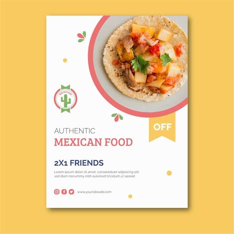Free Vector Mexican Food Poster