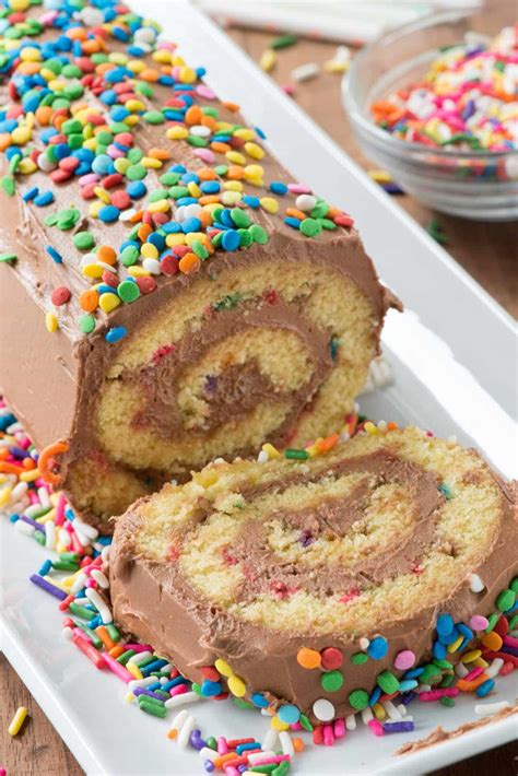 Different cake pan sizes and bake times. Birthday Cake Roll | Crazy for Crust | Bloglovin'