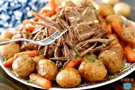 Bring to a simmer, then cover pot with lid and transfer to oven and cook 2 hours. The Best Instant Pot Roast - The Country Cook main dishes