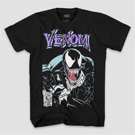 Venom Marvel T Shirt Black Venom T Shirt Men Short Sleeve Crewneck