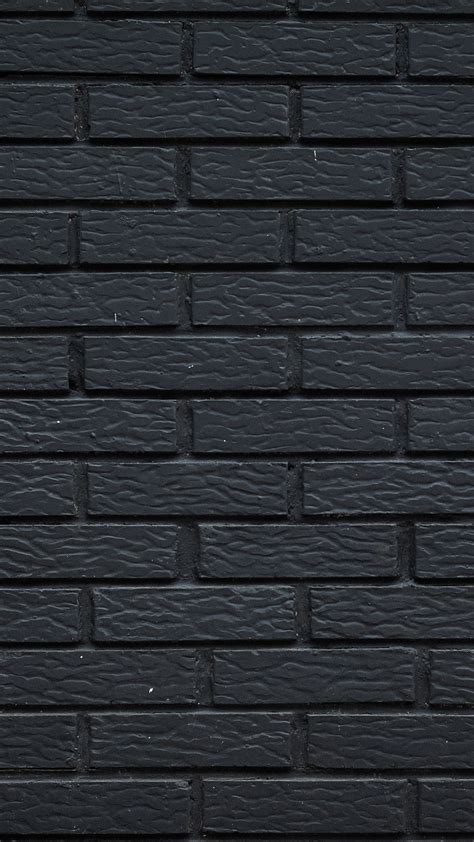 Download Wallpaper 1350x2400 Brick Wall Texture Black Iphone 87