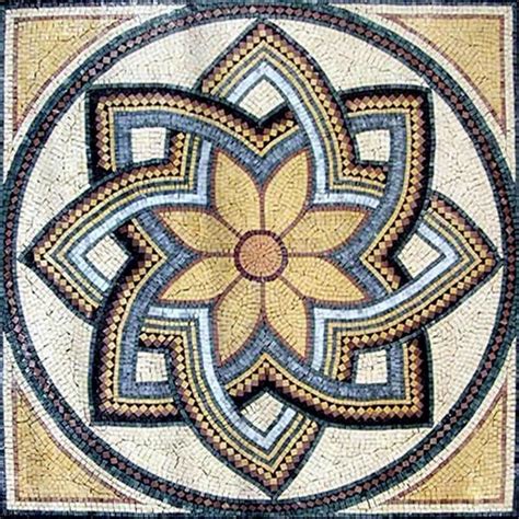 Roman Art Flower Mosaic Octavia Geometric Mozaico Custom Mosaic