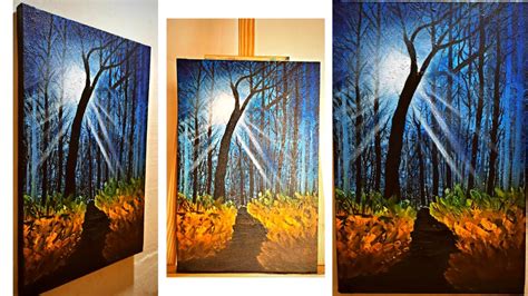 Bob Ross Style Painting golden Rays Of Sunshine Part 2 Beautiful