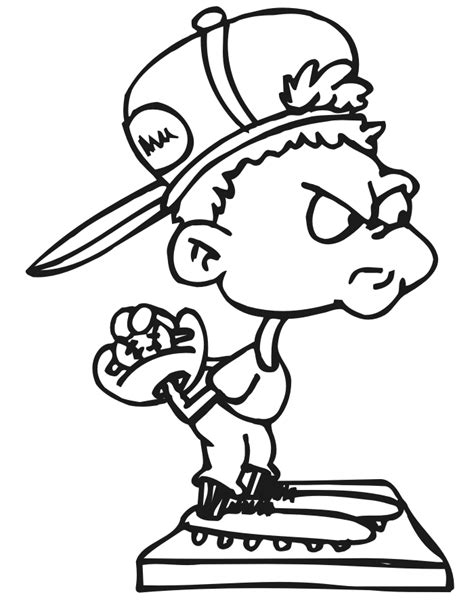 Printable woody woodpecker cartoon characters coloring pages. Baseball Pitcher Coloring Pages - GetColoringPages.com