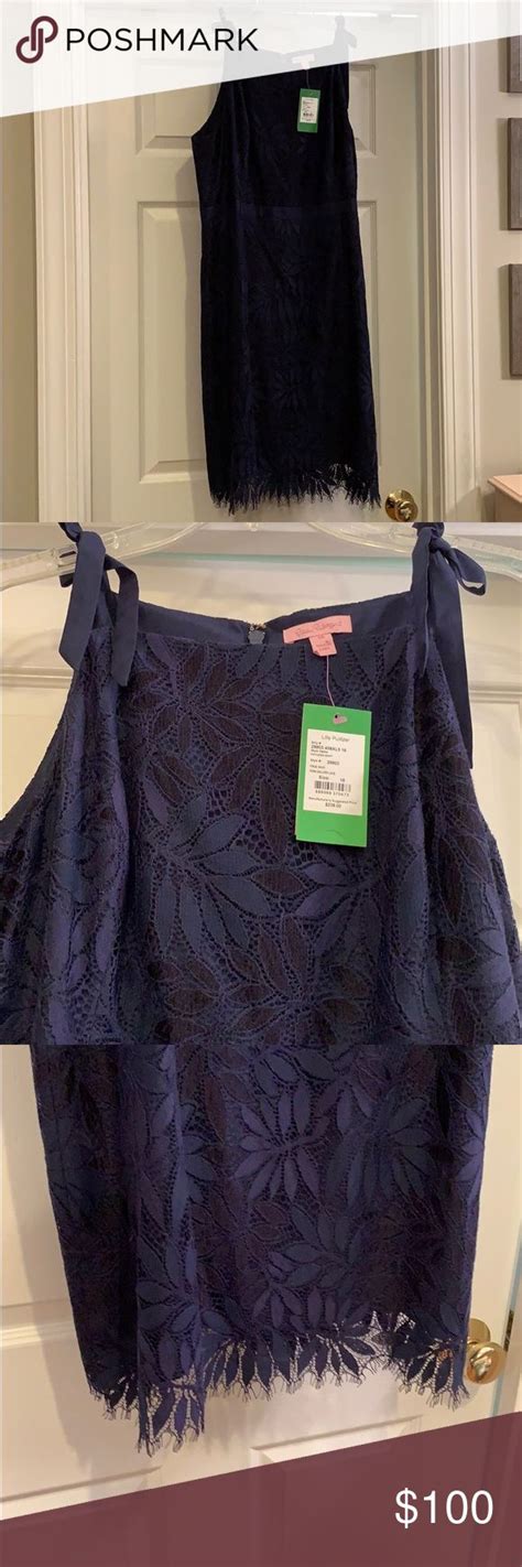 Nwt Lilly Pulitzer Kayleigh Shift True Navy Sz 16 Lilly Pulitzer