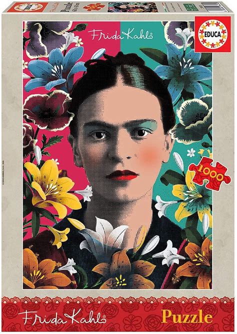 It features her self portrait with the four monkeys as. Frida Kahlo 1000 Piece Puzzle - Grand Rabbits Toys in ...