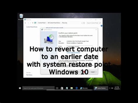 Just choose a proper one to have a try. How to revert computer to an earlier date with system ...