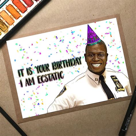 Funny Birthday Card Brooklyn 99 Card Boyfriend Birthday Card Tv Show