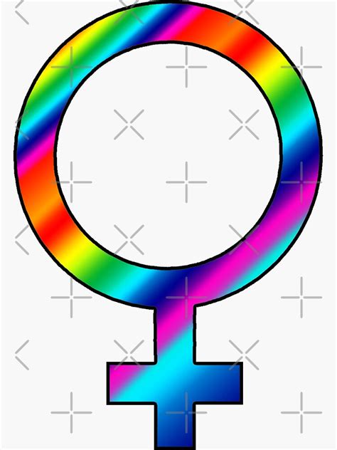 Rainbow Female Symbol Sticker By Dalyn Redbubble