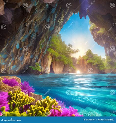1057 Mystic Underwater Caves A Magical And Enchanting Background