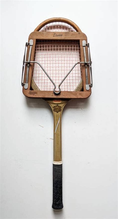 Vintage Slazenger Wooden Tennis Racket With Dunlop Press Wood Etsy