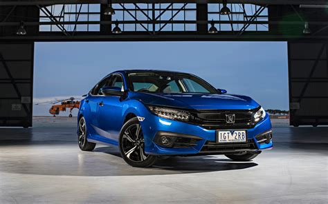 Photo Honda 2016 17 Civic Sedan Rs Blue Cars Metallic 3840x2400