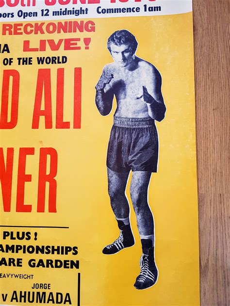 1975 Muhammad Ali V Joe Bugner Ii Closed Circuit Poster 40 X 30