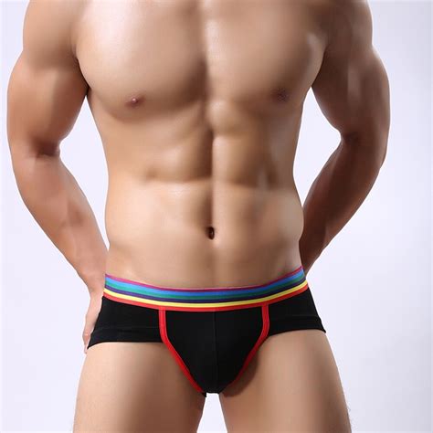 mens underwear briefs thongs patchwork low waist patchwork breathable u convex soft cotton bulge