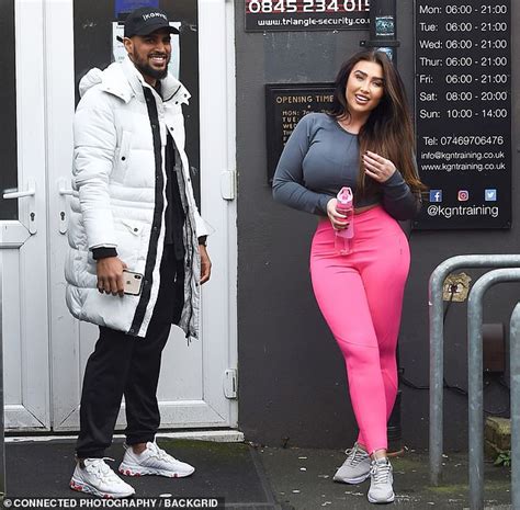 lauren goodger showcases her very peachy posterior in pink leggings as she trains at the gym