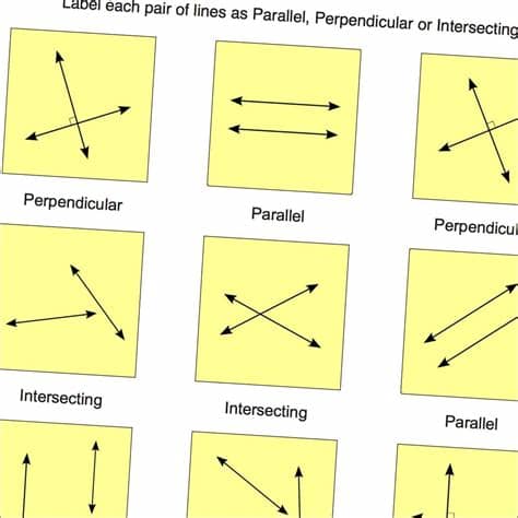Geometry Worksheets: Parallel, Perpendicular, Intersecting ...