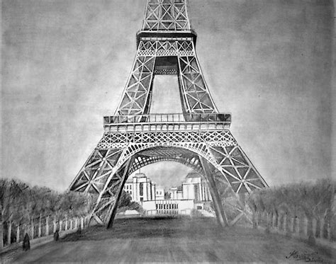 Eiffel Tower Drawing Dreams Of An Architect