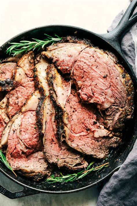 Prime Rib With Garlic Herb Butter Crust