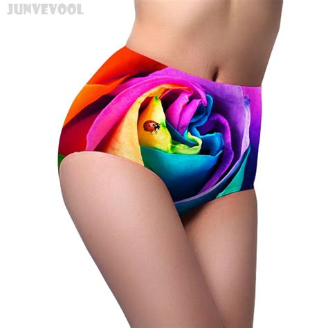 High Waist Women Rose Panties Flower Underwear Sexy Lingerie Women S Body Shaper Seamless Briefs