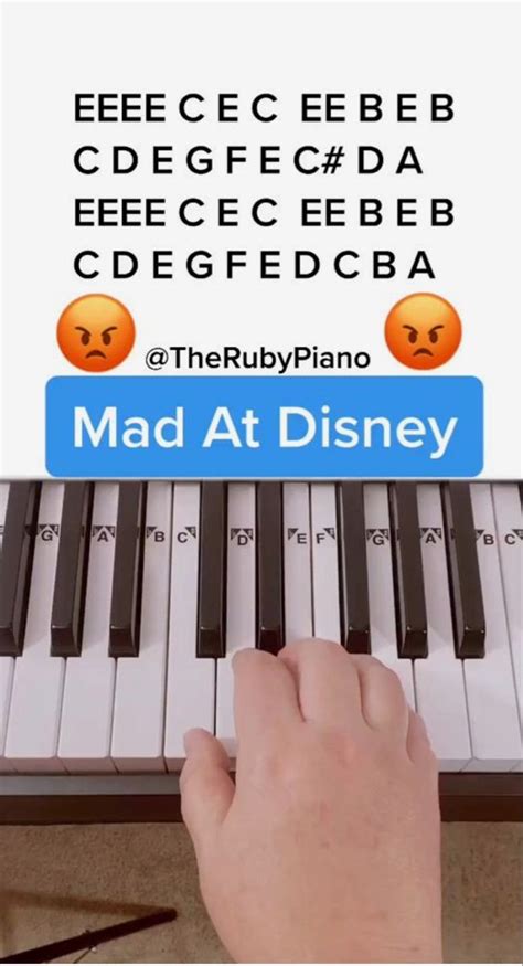 Easy Lettered Piano Sheet Music F
