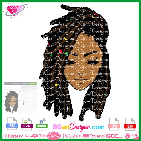 Black Hair Beauty Cricut Svg Women SVG Cut File Clip Art Digital