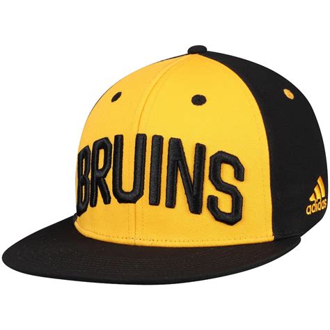 Mens Boston Bruins Adidas Goldblack Sport Large Team Snapback Hat