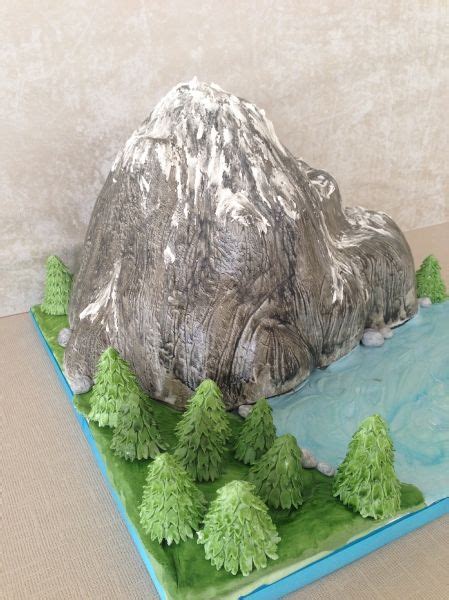 You can simply draw a mountain and then. Mountain Cake … | Pinteres…