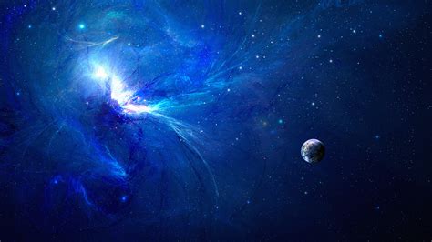 Blue Explosion Space Wallpaperhd Digital Universe Wallpapers4k
